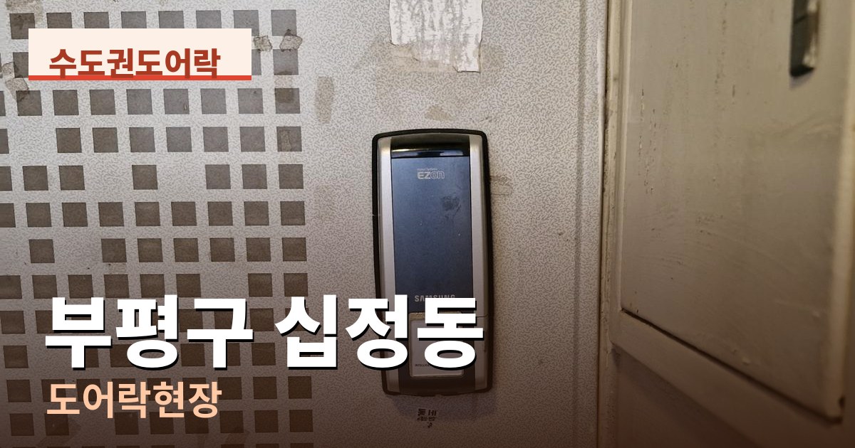 부평구 십정동 도어락현장 - 현관문 잠김 대처